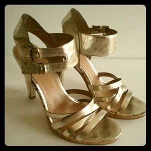 Nine West Gold Metallic Sandals